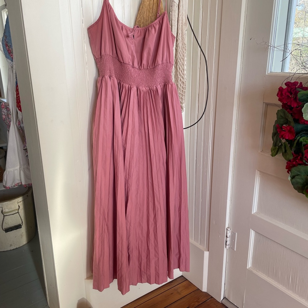 Jcrew Pink Midi Dress